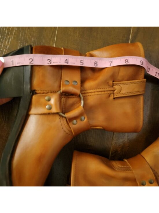 NEW Frye Harness 8R Boots Rustic Western Biker Heritage Brown Leather Mens 10 main image 6